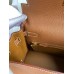 Hermes Kelly Retourne 28 Handmade Bag In Gold Clemence Leather