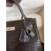 Hermes Kelly Sellier 25 Handmade Bag In Black Lizard Leather