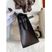 Hermes Kelly Sellier 25 Handmade Bag In Black Lizard Leather