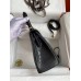 Hermes Kelly Sellier 25 Handmade Bag In Black Crocodile Niloticus Matte Skin