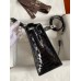 Hermes Kelly Sellier 25 Diamond Bag In Black Crocodile Niloticus Shiny Skin