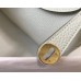Hermes Lindy Mini Bag In White Clemence Leather GHW
