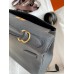 Hermes Kelly Retourne 28 Handmade Bag In Black Clemence Leather