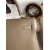 Hermes Kelly Retourne 28 Handmade Bag In Taupe Clemence Leather