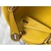 Hermes Lindy Mini Bag In Yellow Clemence Leather GHW