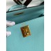 Hermes Kelly Sellier 28 Handmade Bag In Blue Atoll Epsom Calfskin