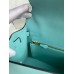 Hermes Kelly Sellier 28 Handmade Bag In Blue Atoll Epsom Calfskin