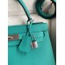 Hermes Kelly Sellier 28 Handmade Bag In Blue Paon Epsom Calfskin