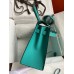 Hermes Kelly Sellier 28 Handmade Bag In Blue Paon Epsom Calfskin