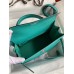 Hermes Kelly Sellier 28 Handmade Bag In Blue Paon Epsom Calfskin