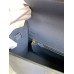 Hermes Kelly Sellier 28 Handmade Bag In Blue Saphir Epsom Calfskin