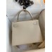 Hermes Kelly Sellier 28 Handmade Bag In Craie Epsom Calfskin