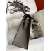 Hermes Kelly Sellier 28 Handmade Bag In Etain Epsom Calfskin