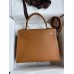 Hermes Kelly Sellier 28 Handmade Bag In Gold Epsom Calfskin