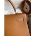 Hermes Kelly Sellier 28 Handmade Bag In Gold Epsom Calfskin