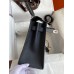 Hermes Kelly Sellier 28 Handmade Bag In Black Epsom Calfskin