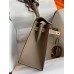 Hermes Kelly Sellier 28 Handmade Bag In Taupe Epsom Calfskin