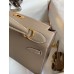 Hermes Kelly Sellier 28 Handmade Bag In Taupe Epsom Calfskin