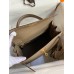 Hermes Kelly Sellier 28 Handmade Bag In Taupe Epsom Calfskin