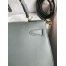 Hermes Kelly Sellier 28 Handmade Bag In Vert Amande Epsom Calfskin