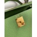 Hermes Kelly Sellier 28 Handmade Bag In Vert Criquet Epsom Calfskin