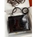 Hermes Kelly Sellier 28 Handmade Bag In Black Crocodile Niloticus Shiny Skin