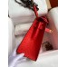 Hermes Kelly Sellier 28 Handmade Bag In Red Ostrich Leather