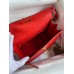 Hermes Kelly Sellier 28 Handmade Bag In Red Ostrich Leather