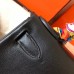 Hermes Kelly Retourne 28 Handmade Bag In Black Swift Calfskin