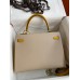 Hermes Kelly Sellier 32 Bicolor Bag in Trench and Yellow Epsom Calfskin