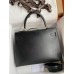 Hermes Kelly Sellier 32 Handmade Bag In Black Box Calfskin