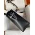 Hermes Kelly Sellier 32 Handmade Bag In Black Box Calfskin