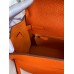 Hermes Kelly Retourne 32 Handmade Bag In Orange Clemence Leather