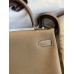 Hermes Kelly Retourne 32 Handmade Bag In Taupe Clemence Leather