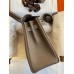 Hermes Kelly Retourne 32 Handmade Bag In Taupe Clemence Leather
