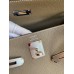 Hermes Kelly Retourne 32 Handmade Bag In Taupe Clemence Leather