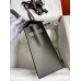 Hermes Kelly Sellier 32 Handmade Bag In Etain Epsom Calfskin
