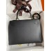 Hermes Kelly Sellier 32 Handmade Bag In Black Epsom Calfskin