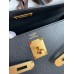 Hermes Kelly Sellier 32 Handmade Bag In Black Epsom Calfskin
