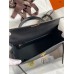 Hermes Kelly Sellier 32 Handmade Bag In Black Epsom Calfskin