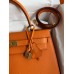 Hermes Kelly Sellier 32 Handmade Bag In Orange Epsom Calfskin