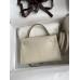 Hermes Kelly Mini II Sellier Handmade Bag In Beton Matte Alligator Leather