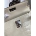 Hermes Kelly Mini II Sellier Handmade Bag In Beton Matte Alligator Leather