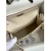 Hermes Kelly Mini II Sellier Handmade Bag In Beton Matte Alligator Leather
