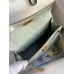Hermes Kelly Mini II Sellier Handmade Bag In Blue Glacier Matte Alligator Leather