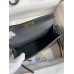 Hermes Kelly Mini II Sellier Handmade Bag In Graphite Matte Alligator Leather