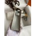 Hermes Kelly Mini II Sellier Handmade Bag In Pearl Grey Matte Alligator Leather