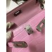 Hermes Kelly Mini II Sellier Handmade Bag In Mauve Sylvestre Matte Alligator Leather