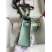 Hermes Kelly Mini II Sellier Handmade Bag In Vert Deau Matte Alligator Leather