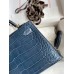 Hermes Kelly Mini II Sellier Handmade Bag In Colvert Shiny Alligator Leather